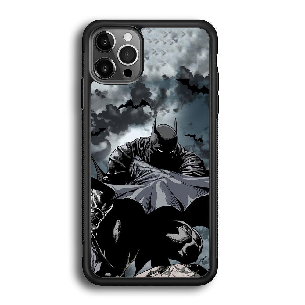Batman Knight of Shadow iPhone 12 Pro Case-Rubber Black (2D Case)-Oxvistore