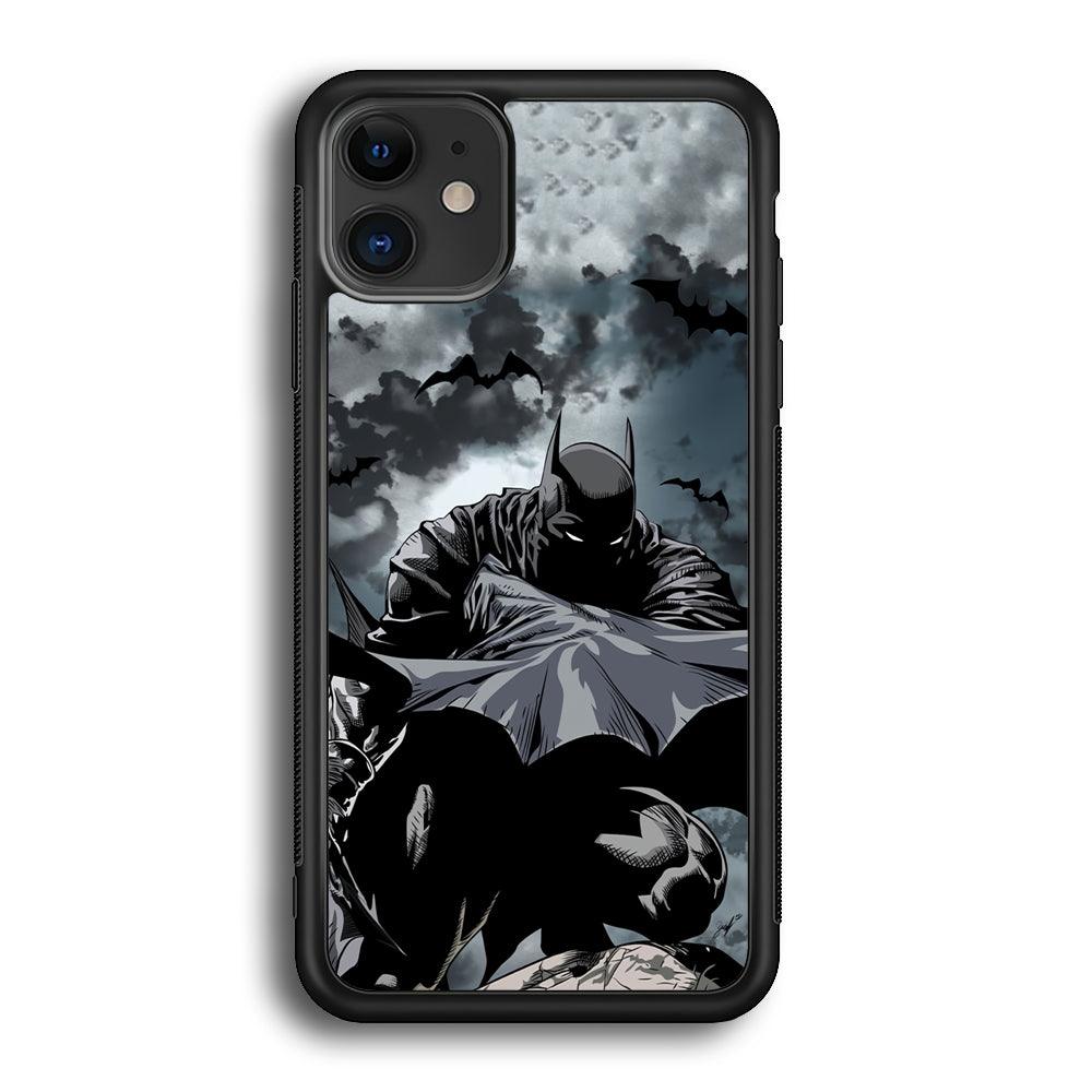 Batman Knight of Shadow iPhone 12 Case-Rubber Black (2D Case)-Oxvistore