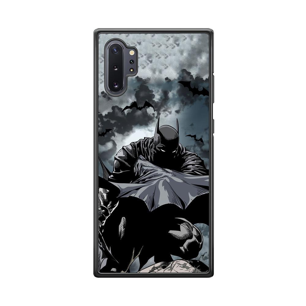 Batman Knight of Shadow Samsung Galaxy Note 10 Plus Case-Rubber Black (2D Case)-Oxvistore