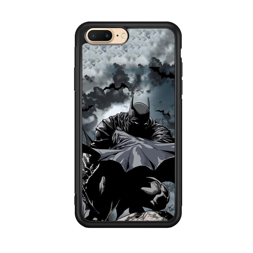 Batman Knight of Shadow iPhone 8 Plus Case-Rubber Black (2D Case)-Oxvistore