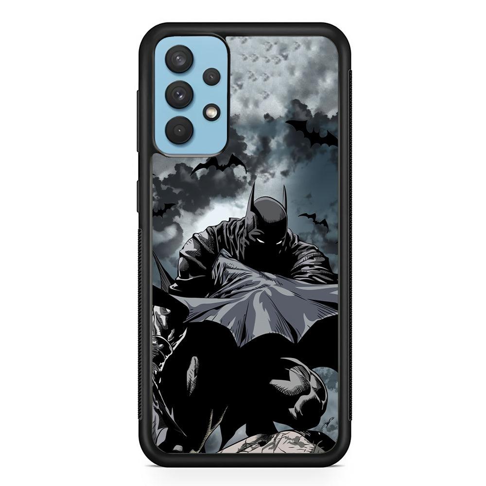 Batman Knight of Shadow Samsung Galaxy A32 Case-Rubber Black (2D Case)-Oxvistore