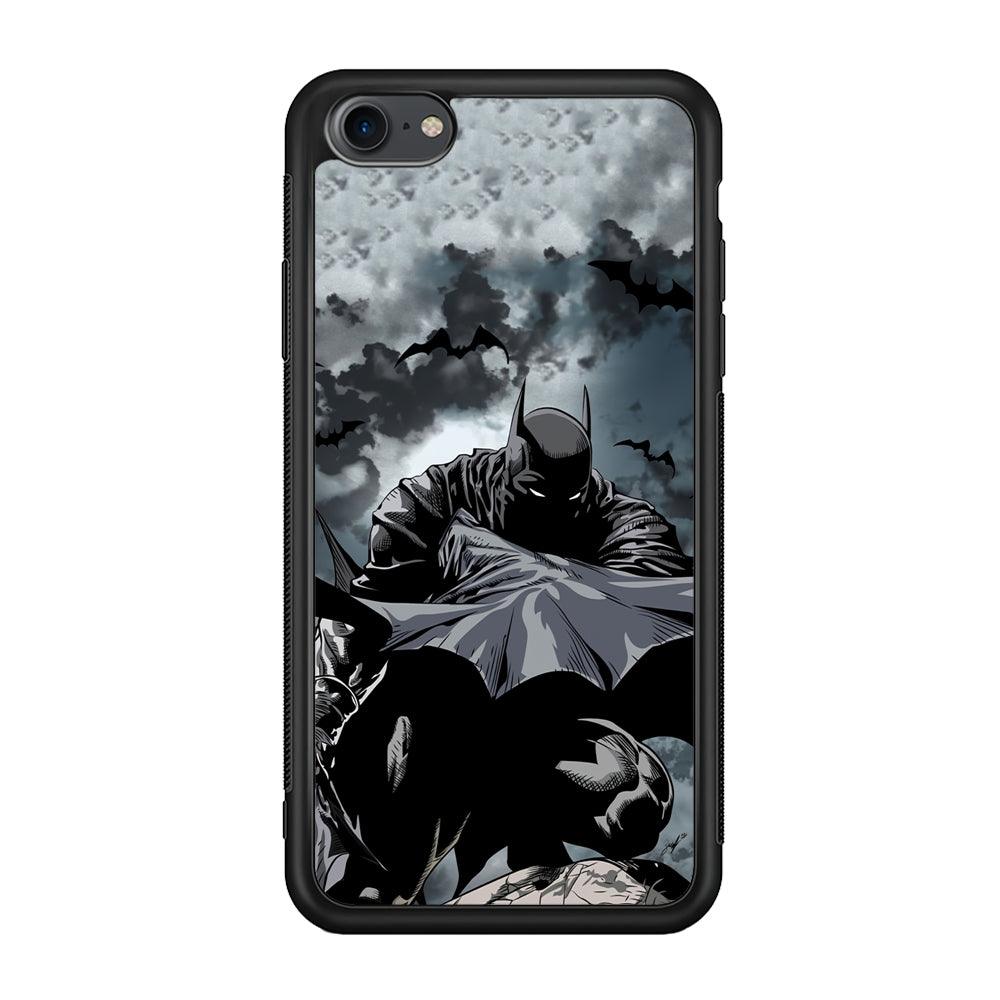 Batman Knight of Shadow iPhone 8 Case-Rubber Black (2D Case)-Oxvistore