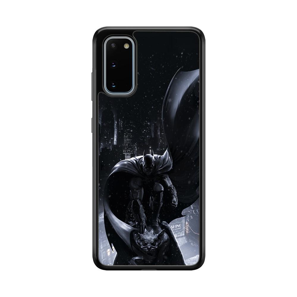 Batman Snowy Night Samsung Galaxy S20 Case-Rubber Black (2D Case)-Oxvistore