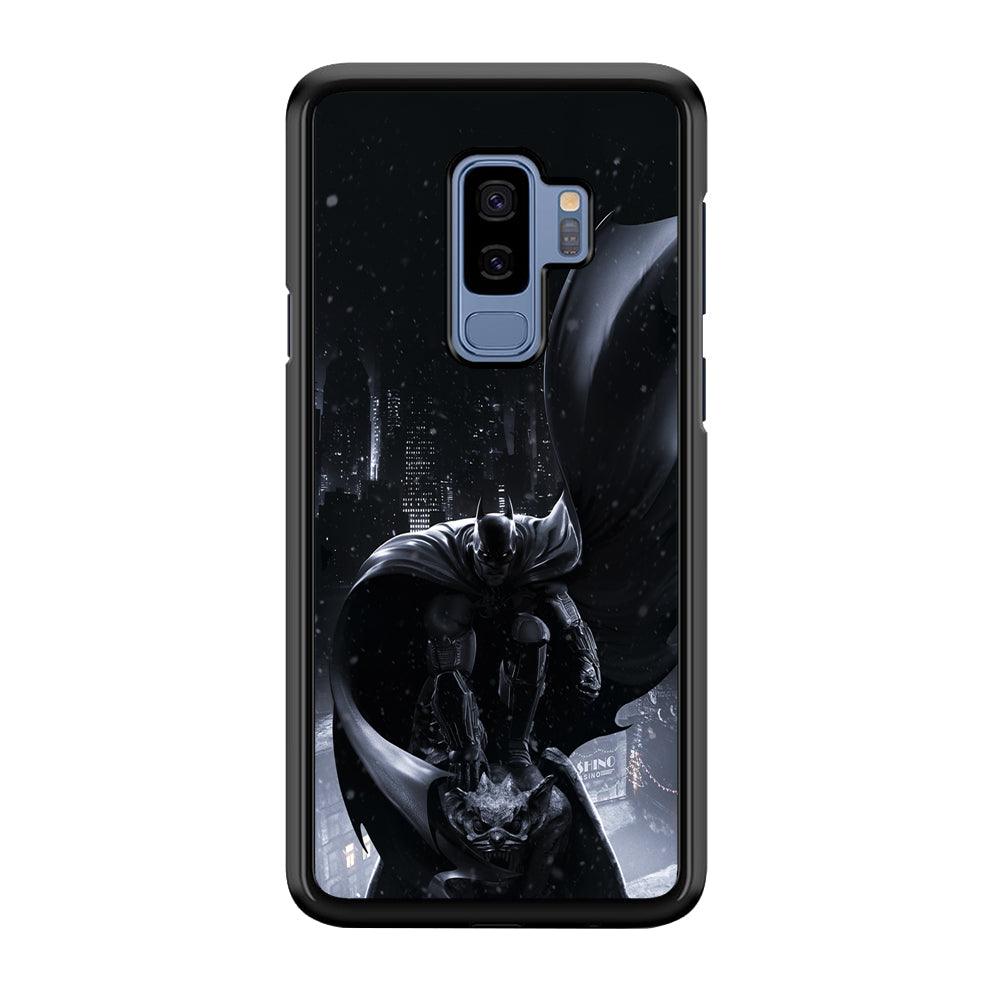 Batman Snowy Night Samsung Galaxy S9 Plus Case-Rubber Black (2D Case)-Oxvistore