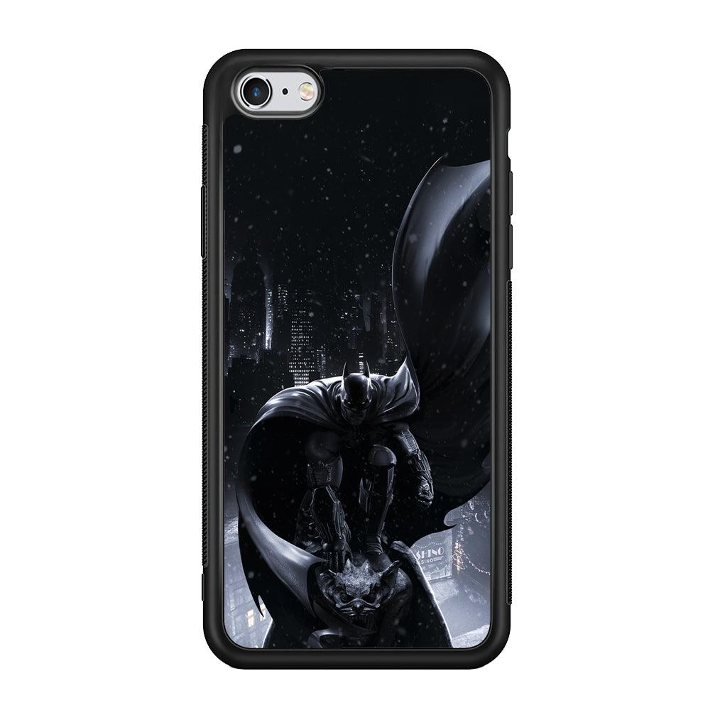 Batman Snowy Night iPhone 6 Plus | 6s Plus Case-Rubber Black (2D Case)-Oxvistore