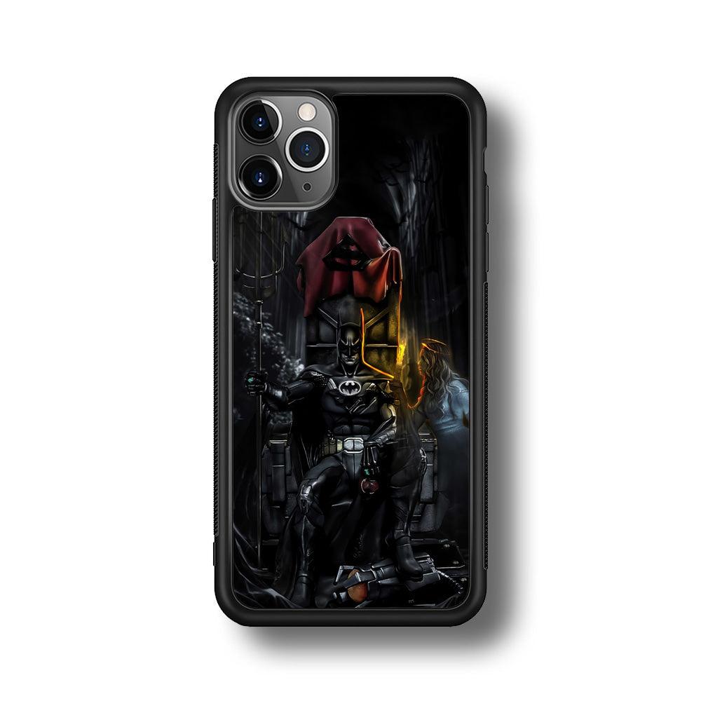 Batman Throne of Dark World iPhone 11 Pro Case-Rubber Black (2D Case)-Oxvistore