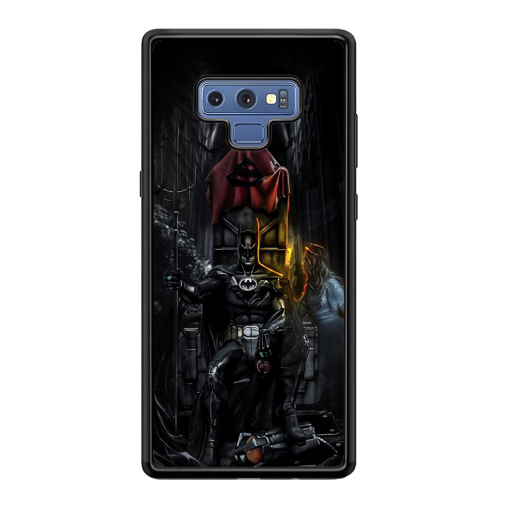 Batman Throne of Dark World Samsung Galaxy Note 9 Case-Rubber Black (2D Case)-Oxvistore