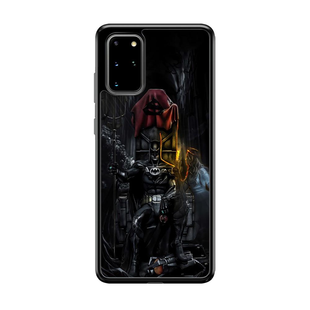 Batman Throne of Dark World Samsung Galaxy S20 Plus Case-Rubber Black (2D Case)-Oxvistore