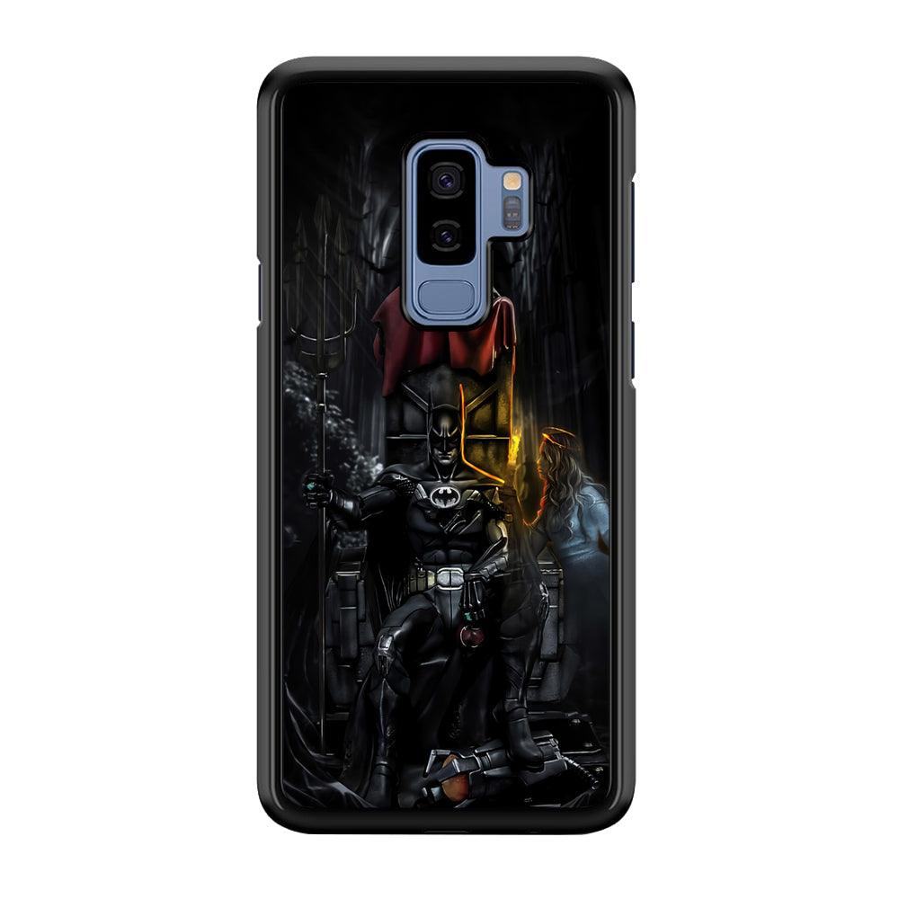 Batman Throne of Dark World Samsung Galaxy S9 Plus Case-Rubber Black (2D Case)-Oxvistore