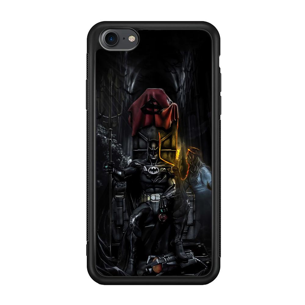 Batman Throne of Dark World iPhone 8 Case-Rubber Black (2D Case)-Oxvistore