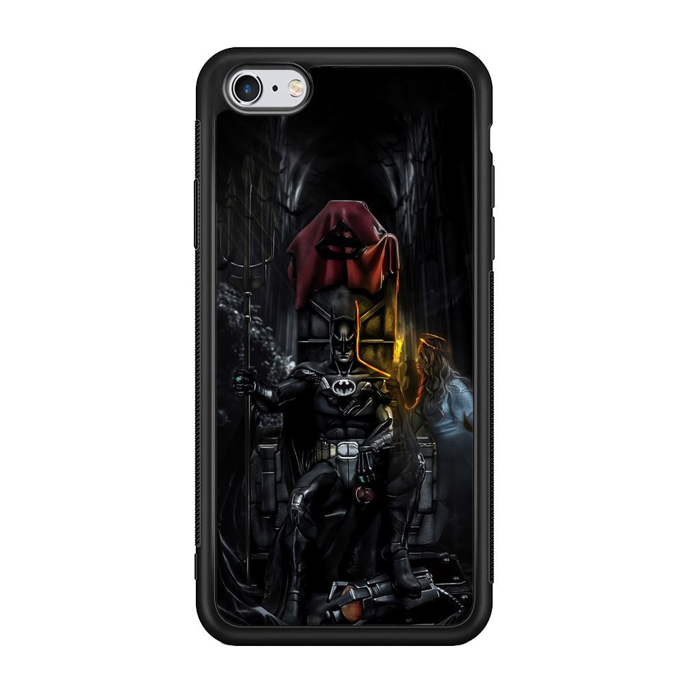 Batman Throne of Dark World iPhone 6 Plus | 6s Plus Case-Rubber Black (2D Case)-Oxvistore