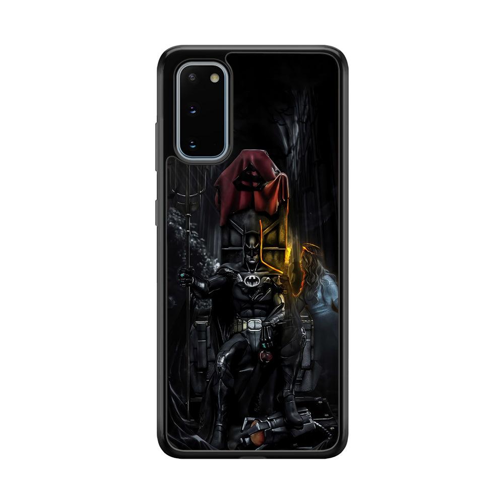 Batman Throne of Dark World Samsung Galaxy S20 Case-Rubber Black (2D Case)-Oxvistore