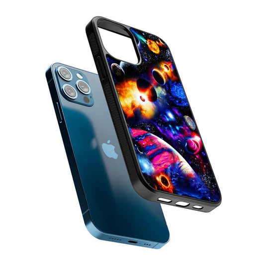 Beautiful Space Galaxy Planets 2D Rubber Phone Case-Oxvistore