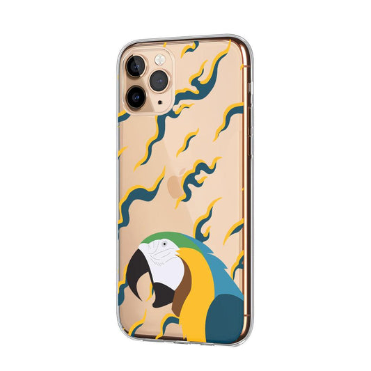 Beauty Flaming of Parrot Bird Clear Soft Case-Oxvistore