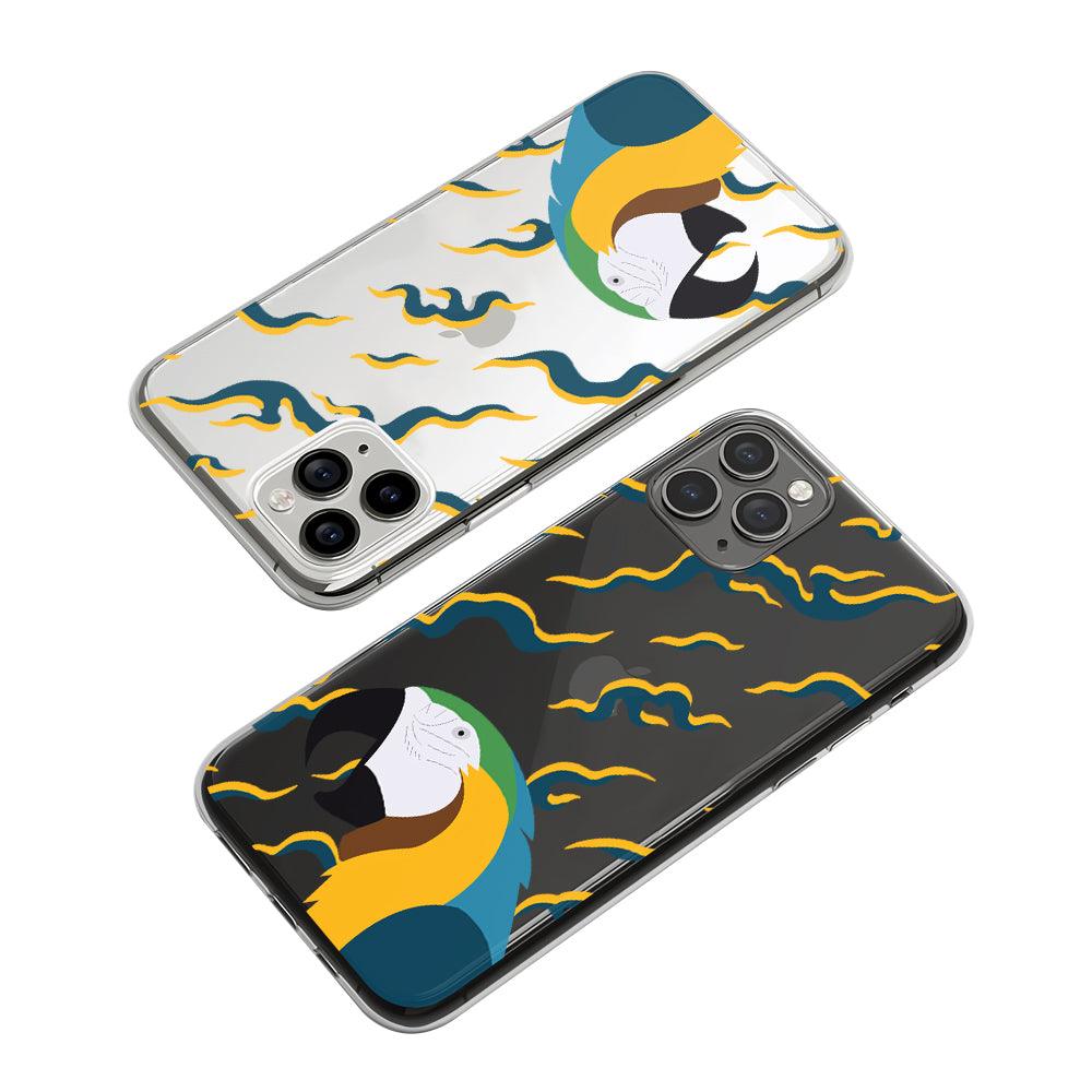Beauty Flaming of Parrot Bird Clear Soft Case-Oxvistore