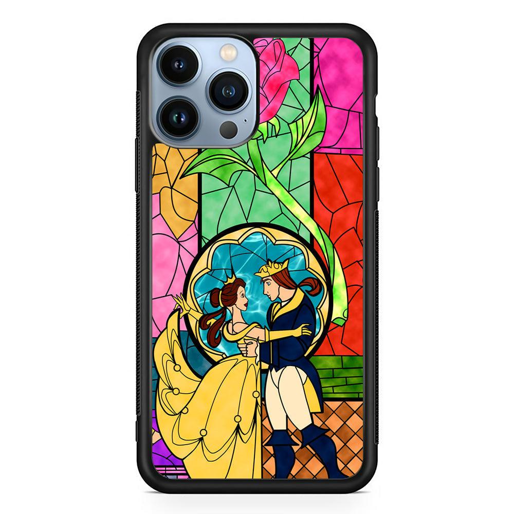 Beauty Princess and Prince iPhone 15 Pro Case-Rubber Black (2D Case)-Oxvistore