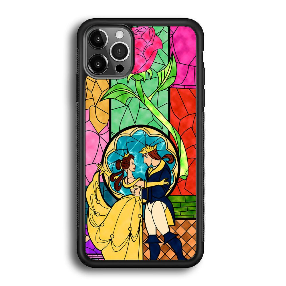 Beauty Princess and Prince iPhone 12 Pro Case-Rubber Black (2D Case)-Oxvistore