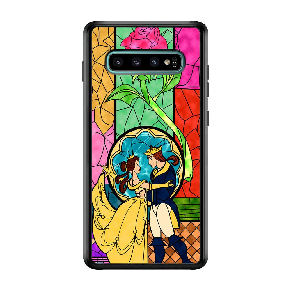 Beauty Princess and Prince Samsung Galaxy S10 Case-Rubber Black (2D Case)-Oxvistore