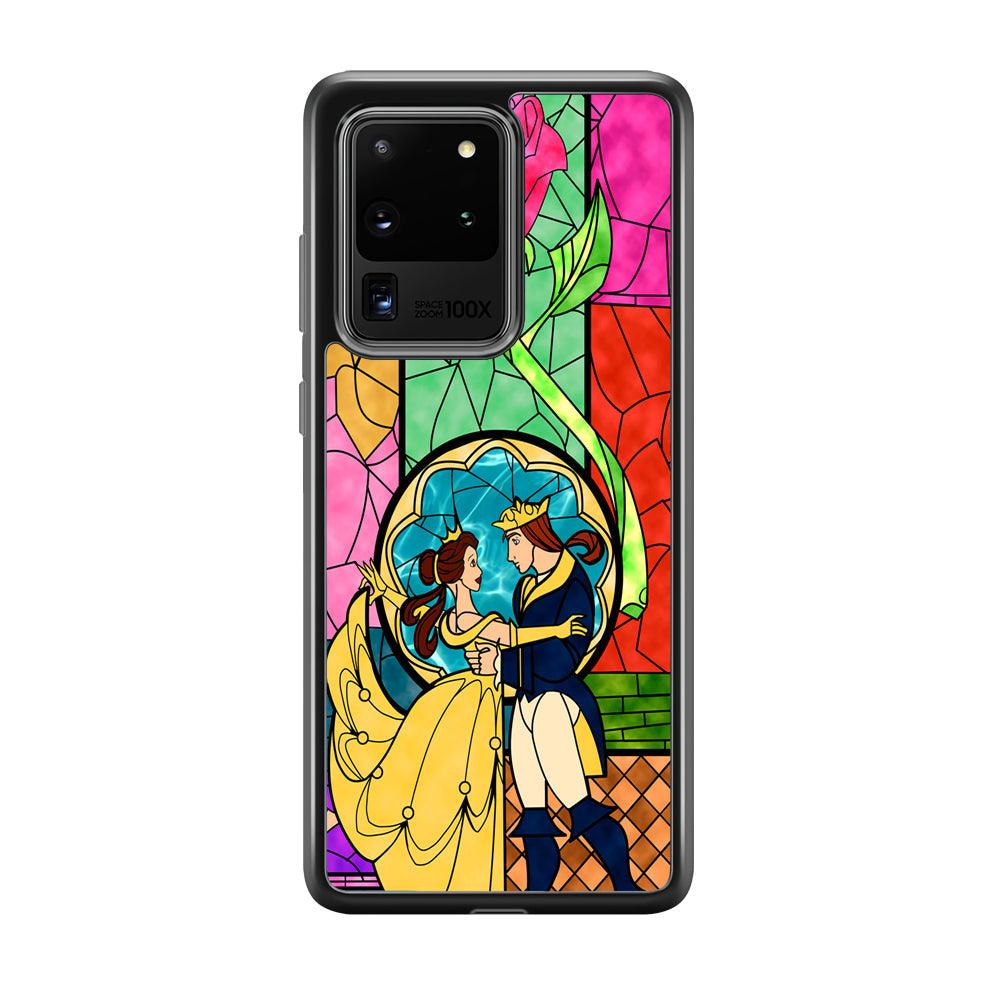 Beauty Princess and Prince Samsung Galaxy S20 Ultra Case-Rubber Black (2D Case)-Oxvistore