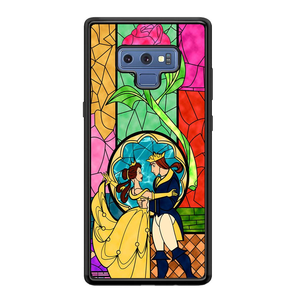 Beauty Princess and Prince Samsung Galaxy Note 9 Case-Rubber Black (2D Case)-Oxvistore