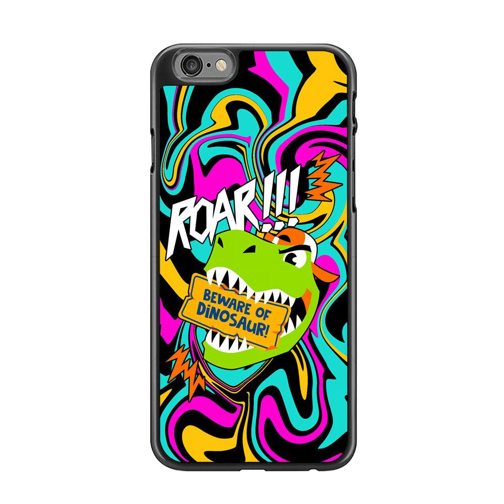Beware from Dinosaur Roar iPhone 6 Plus | 6s Plus Case-Rubber Black (2D Case)-Oxvistore
