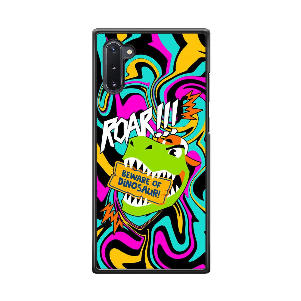 Beware from Dinosaur Roar Samsung Galaxy Note 10 Case-Rubber Black (2D Case)-Oxvistore