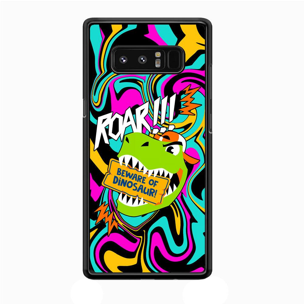 Beware from Dinosaur Roar Samsung Galaxy Note 8 Case-Rubber Black (2D Case)-Oxvistore