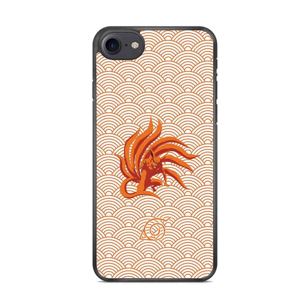 Bijuu no Kurama Konohagakure iPhone 7 Case-Rubber White (2D Case)-Oxvistore