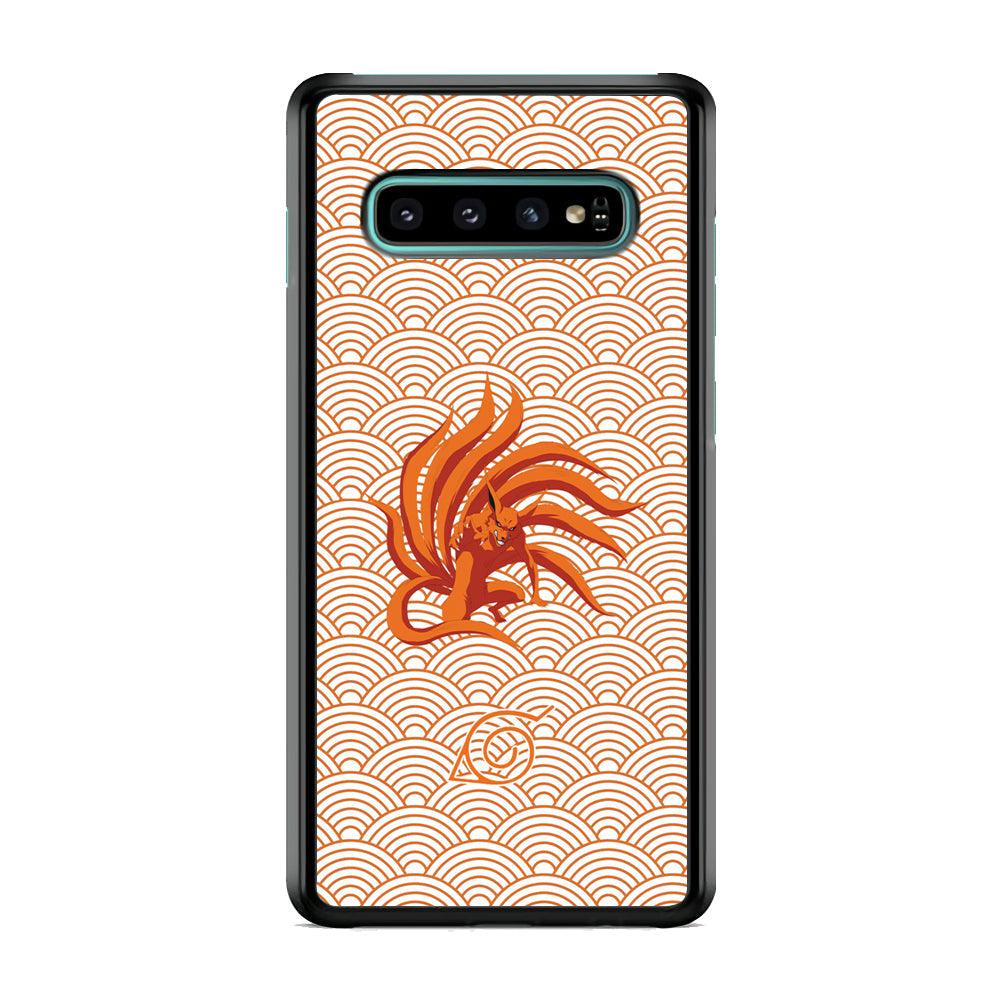 Bijuu no Kurama Konohagakure Samsung Galaxy S10 Case-Rubber Black (2D Case)-Oxvistore