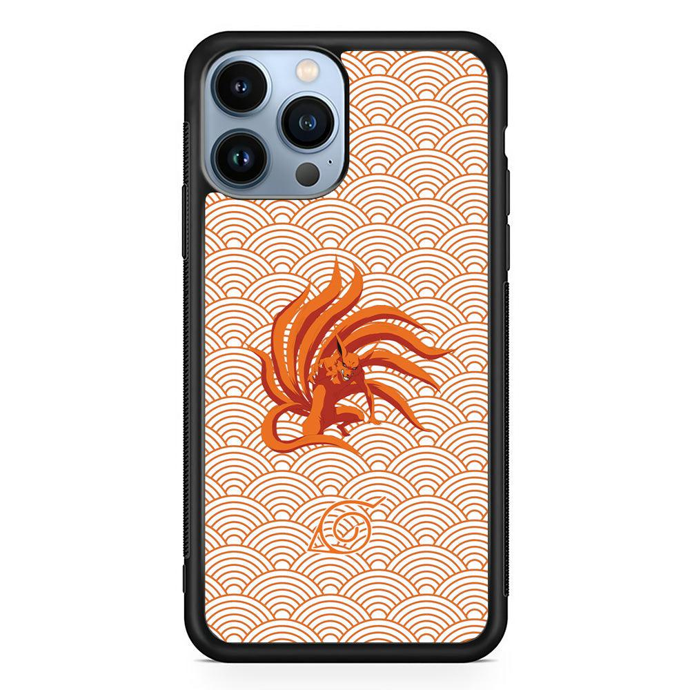 Bijuu no Kurama Konohagakure iPhone 13 Pro Max Case-Rubber White (2D Case)-Oxvistore