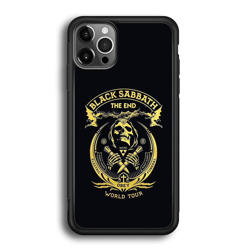 Black Sabbath Obey World Tour iPhone 12 Pro Max Case-Rubber Black (2D Case)-Oxvistore