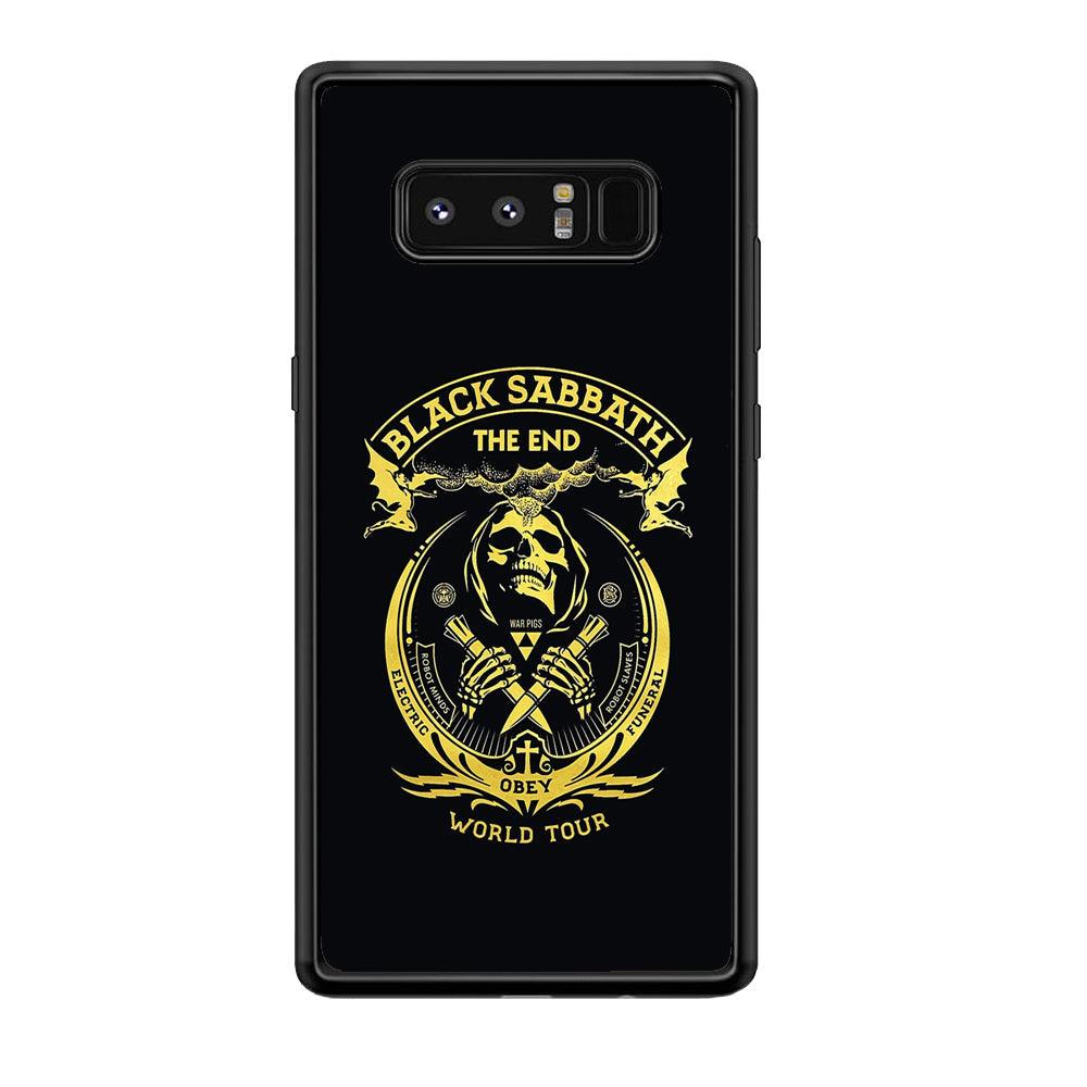 Black Sabbath Obey World Tour Samsung Galaxy Note 8 Case-Rubber Black (2D Case)-Oxvistore