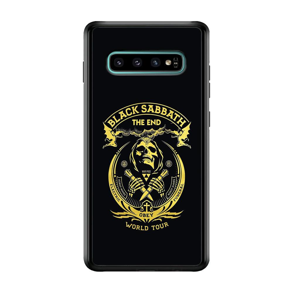 Black Sabbath Obey World Tour Samsung Galaxy S10 Case-Rubber Black (2D Case)-Oxvistore