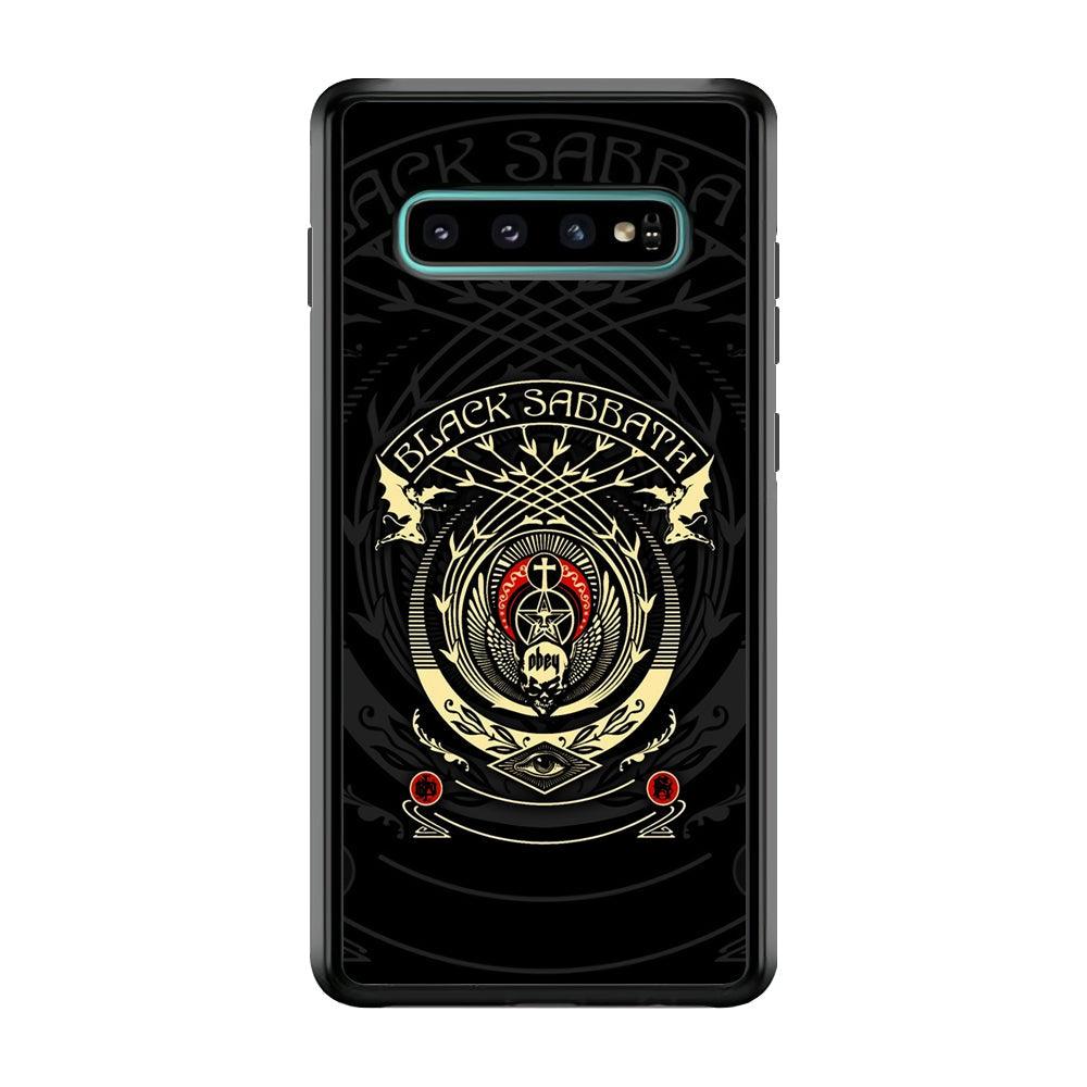 Black Sabbath Shadows Emblem Samsung Galaxy S10 Plus Case-Rubber Black (2D Case)-Oxvistore