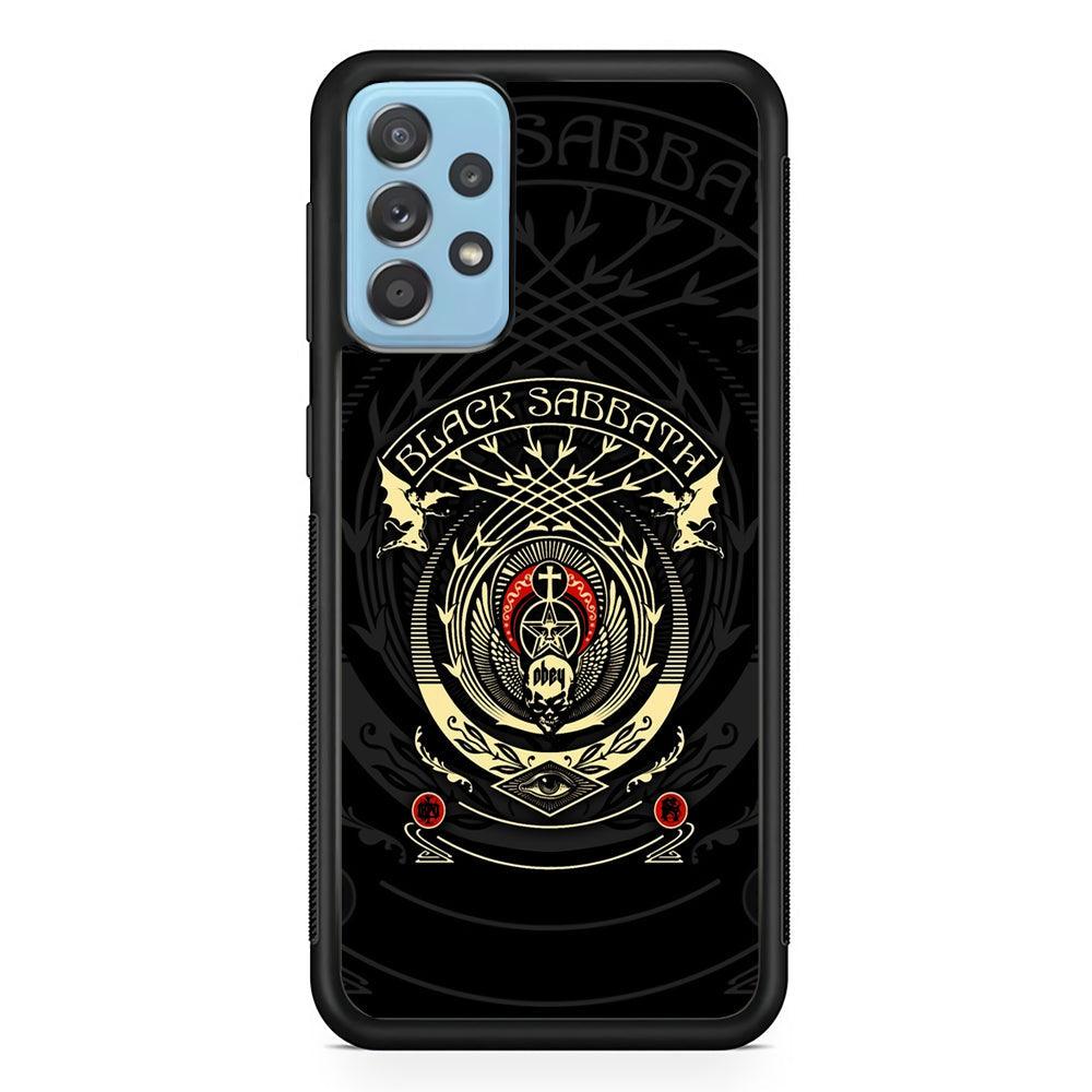 Black Sabbath Shadows Emblem Samsung Galaxy A52 Case-Rubber Black (2D Case)-Oxvistore