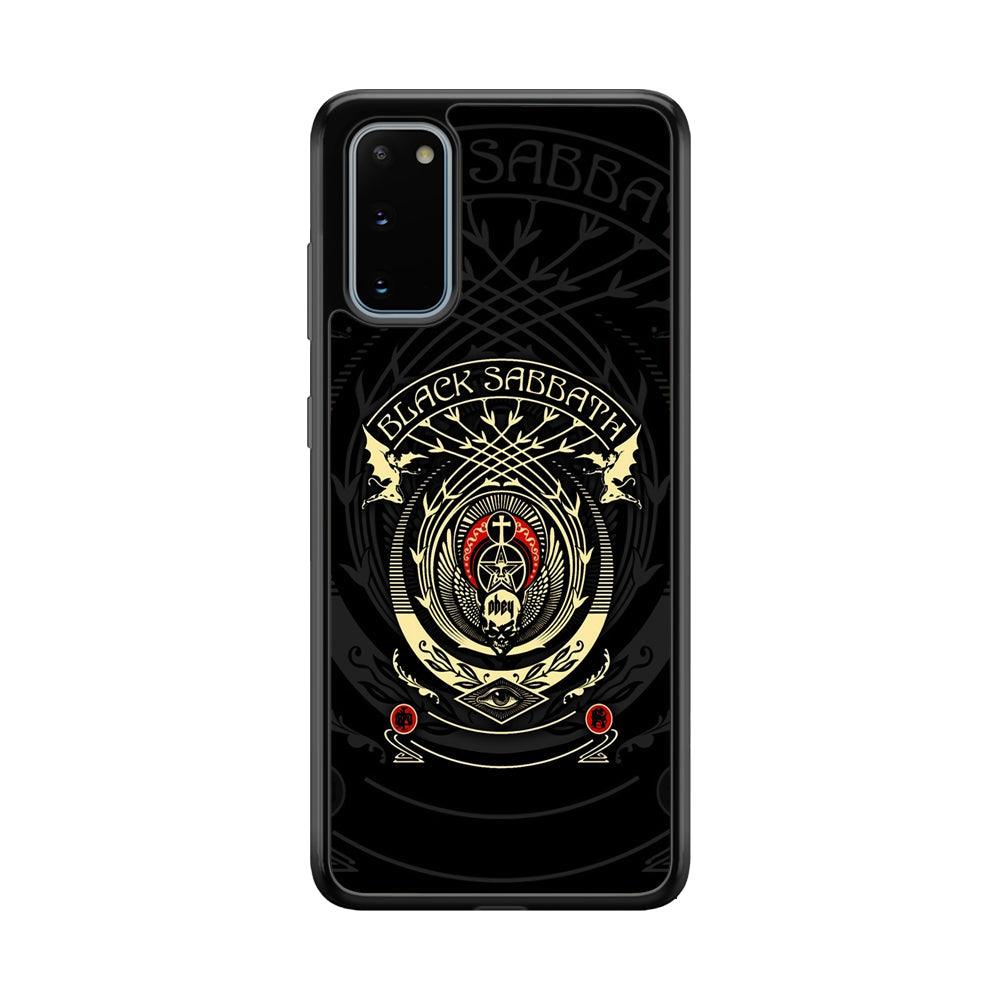 Black Sabbath Shadows Emblem Samsung Galaxy S20 Case-Rubber Black (2D Case)-Oxvistore
