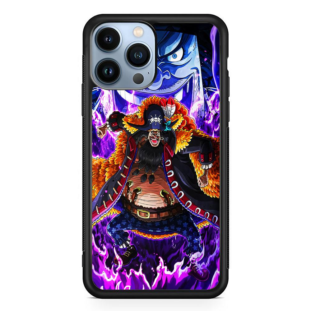 Blackbeard Marshall D Teach One Piece 2D Rubber Phone Case-Black-Oxvistore