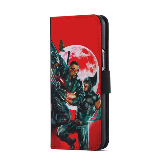 Blade Vampire VS Wolverine Flip Wallet Phone Case-Oxvistore