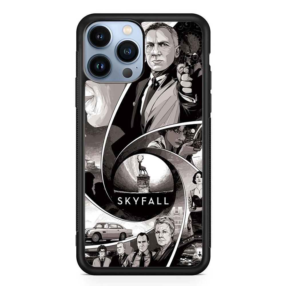 Bond on Skyfall iPhone 14 Pro Max Case-Rubber White (2D Case)-Oxvistore