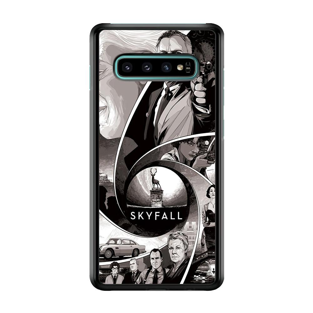 Bond on Skyfall Samsung Galaxy S10 Plus Case-Rubber White (2D Case)-Oxvistore