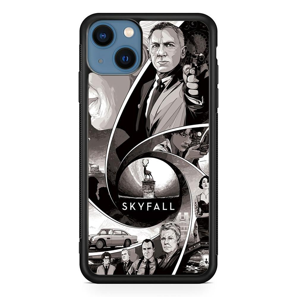 Bond on Skyfall iPhone 13 Case-Rubber Black (2D Case)-Oxvistore
