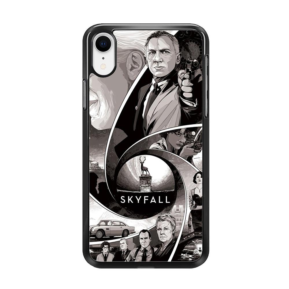 Bond on Skyfall iPhone XR Case-Rubber Black (2D Case)-Oxvistore
