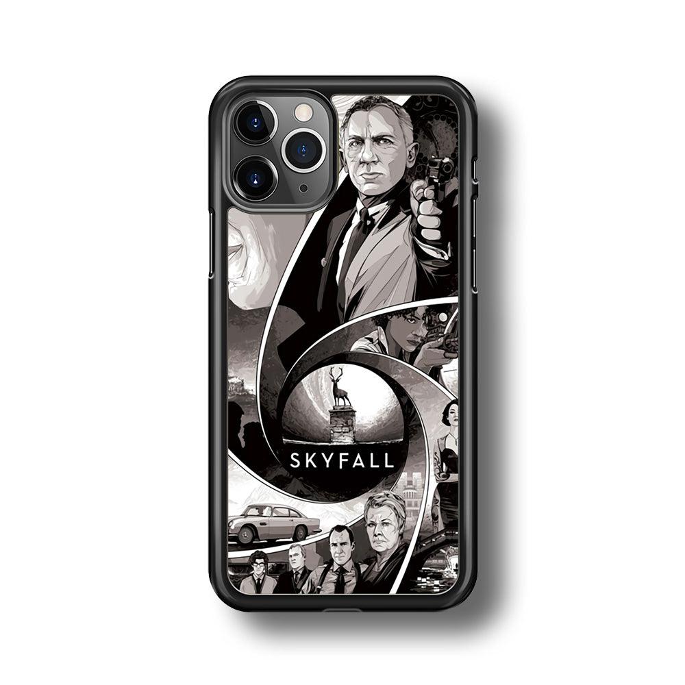 Bond on Skyfall iPhone 11 Pro Case-Rubber Black (2D Case)-Oxvistore