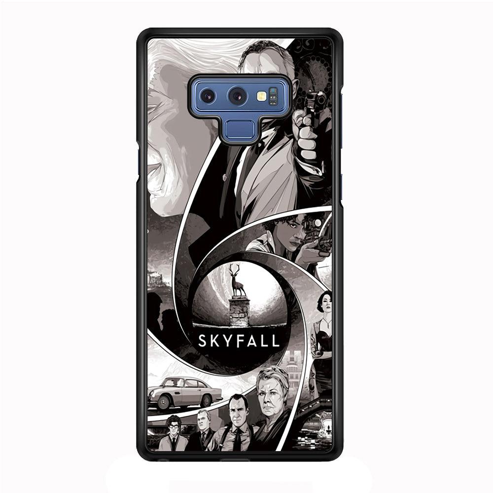 Bond on Skyfall Samsung Galaxy Note 9 Case-Rubber Black (2D Case)-Oxvistore