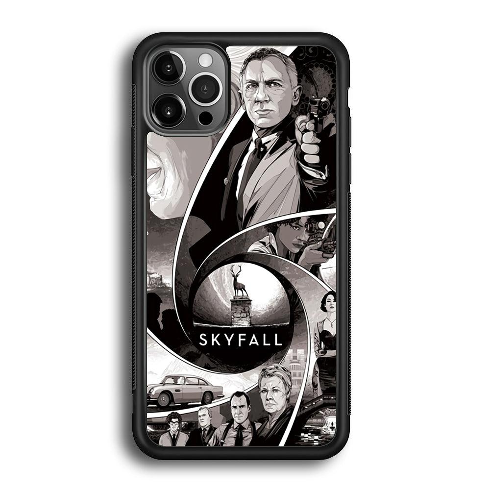 Bond on Skyfall iPhone 12 Pro Case-Rubber Black (2D Case)-Oxvistore