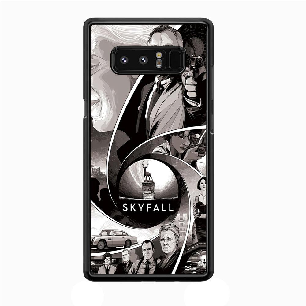 Bond on Skyfall Samsung Galaxy Note 8 Case-Rubber Black (2D Case)-Oxvistore