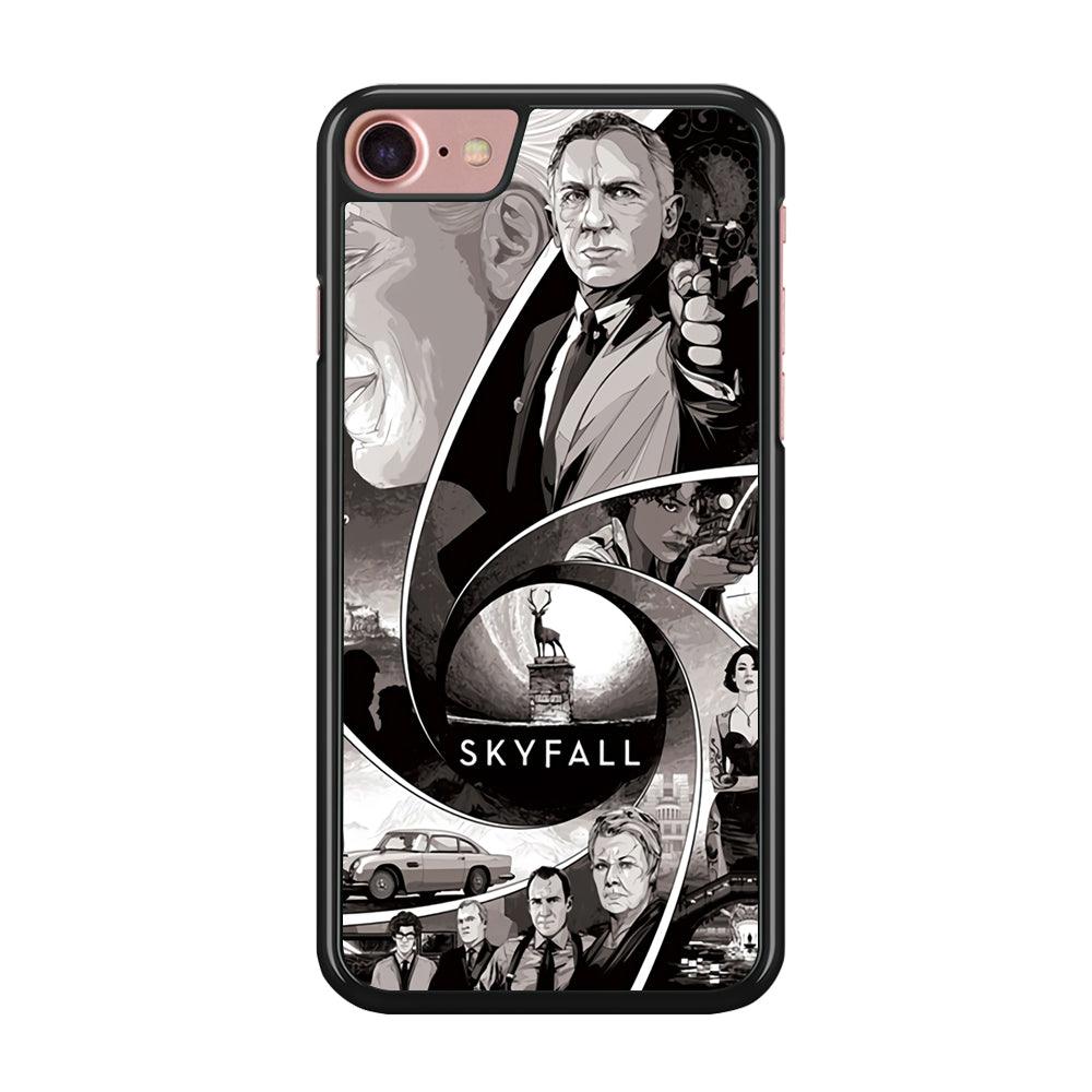 Bond on Skyfall iPhone 8 Case-Rubber Black (2D Case)-Oxvistore