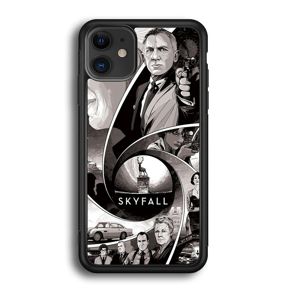 Bond on Skyfall iPhone 12 Case-Rubber Black (2D Case)-Oxvistore