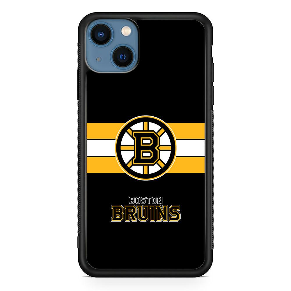 Boston Bruins Light in The Darkness iPhone 13 Case-Rubber Black (2D Case)-Oxvistore