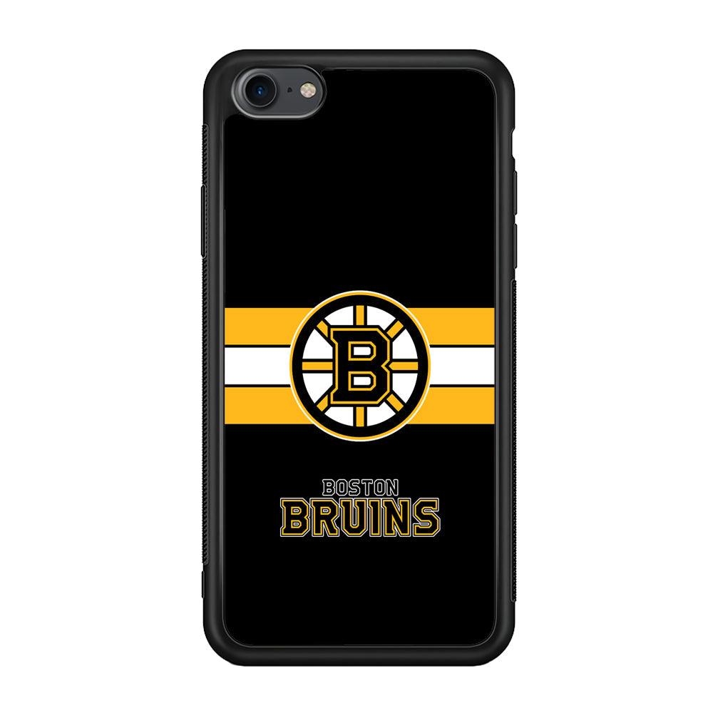 Boston Bruins Light in The Darkness iPhone 8 Case-Rubber Black (2D Case)-Oxvistore